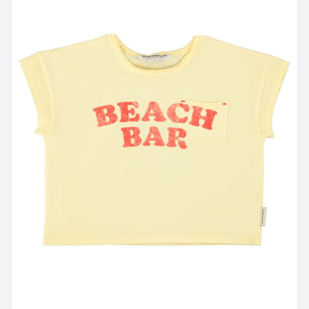Kids' Pale Yellow 'Beach Bar' Graphic Tee